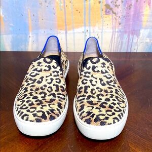Rothy’s The Sneaker Desert Cat Leopard Cheetah Animal Print Slip on WMNS 9